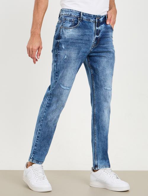 men blue solid jean - 21389695 - Very Small Image - 1