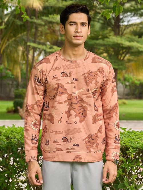 men round neck all over printed t-shirt - 21390887 - Very Small Image - 1