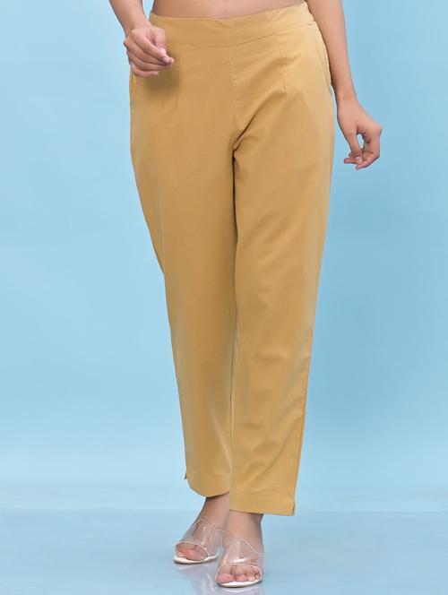 women solid mid rise tailored pant - 21391949 - Very Small Image - 1