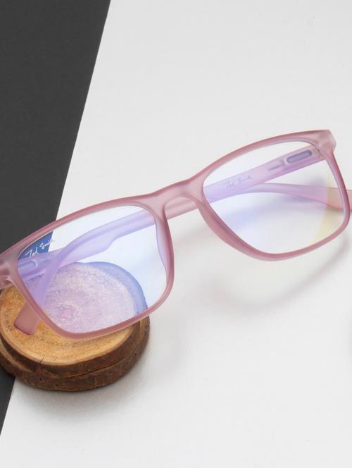 ted smith hustle bluecut & antiglare computer eyeglasses| wayfarer|blue light blocking| pink casual spectacles| 53-18-140 - 21392002 - Very Small Image - 1