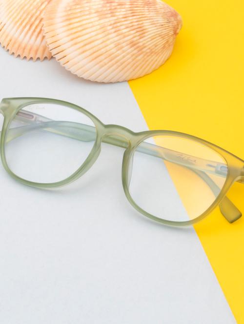 ted smith hustle bluecut & antiglare computer eyeglasses| round|blue light blocking| green casual spectacles| 50-19-140 - 21392021 - Very Small Image - 1