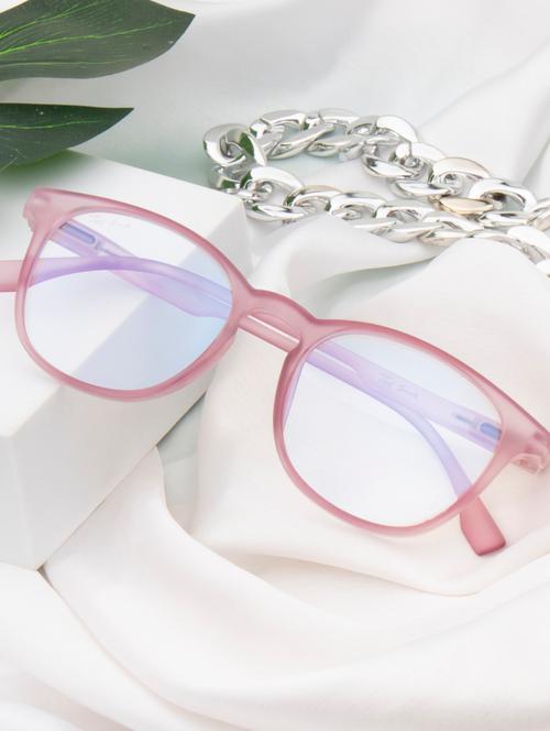ted smith hustle bluecut & antiglare computer eyeglasses| round|blue light blocking| pink casual spectacles| 50-19-140 - 21392023 - Very Small Image - 1