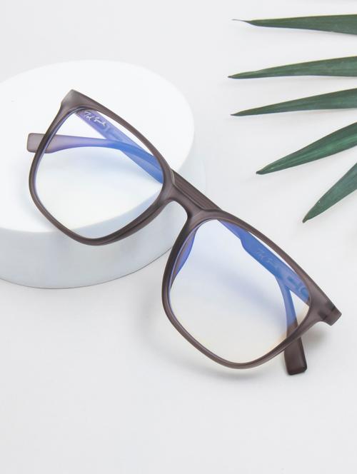 ted smith hustle bluecut & antiglare computer eyeglasses| wayfarer|blue light blocking| dark grey casual spectacles| 53-17-140 - 21392034 - Very Small Image - 1