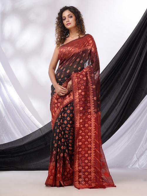 women self design jamdani saree - 21392485 - Very Small Image - 1