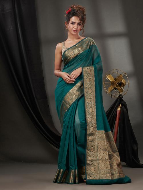 women bordered handloom saree - 21392547 - Very Small Image - 1