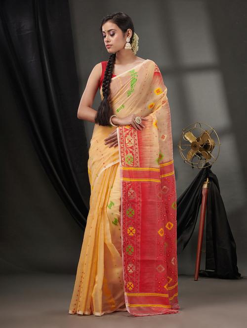 women self design jamdani saree - 21392606 - Very Small Image - 1