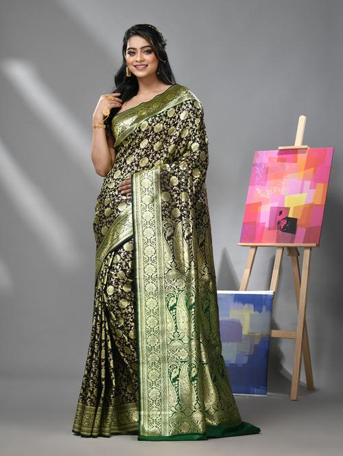 self design banarasi silk saree - 21392825 - Very Small Image - 1