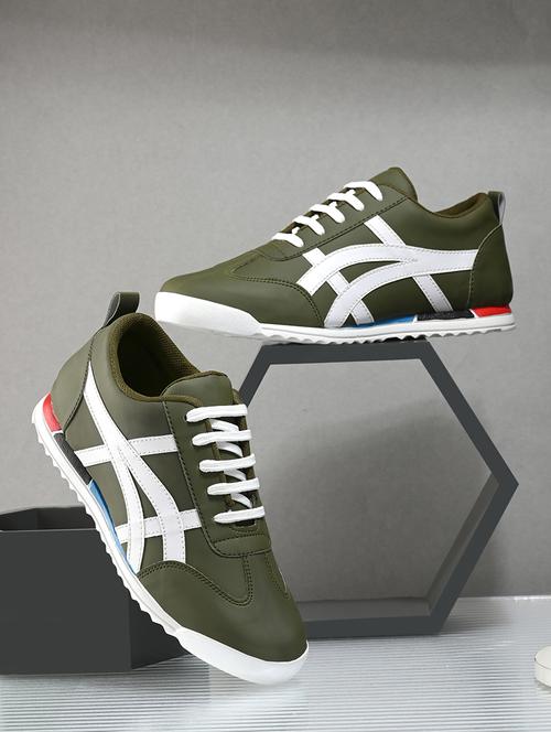 men olive lace up sneaker - 21393625 - Very Small Image - 1