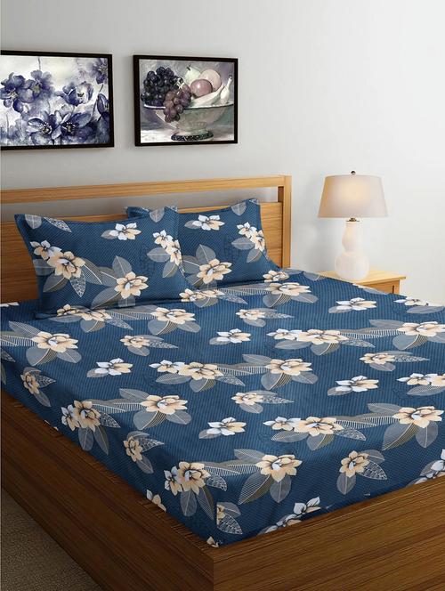 fabinaliv printed king size double bedsheet with 2 pillow covers - 21393672 - Very Small Image - 1