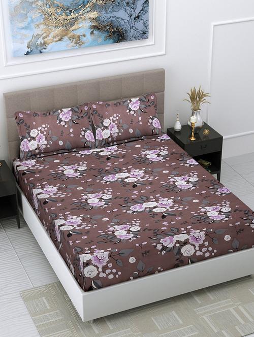 fabinaliv printed king size double bedsheet with 2 pillow covers - 21393682 - Very Small Image - 1