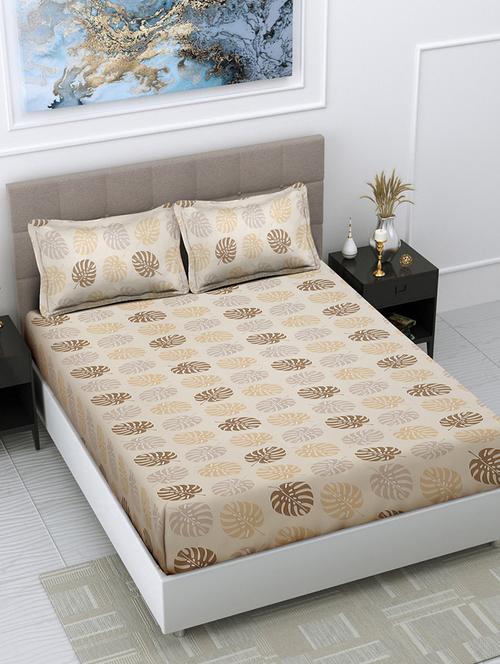 fabinaliv printed king size double bedsheet with 2 pillow covers - 21393686 - Very Small Image - 1