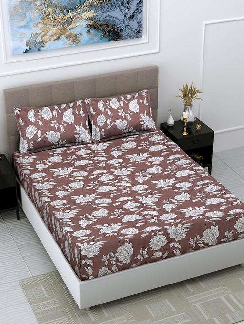 fabinaliv printed king size double bedsheet with 2 pillow covers - 21393689 - Very Small Image - 1