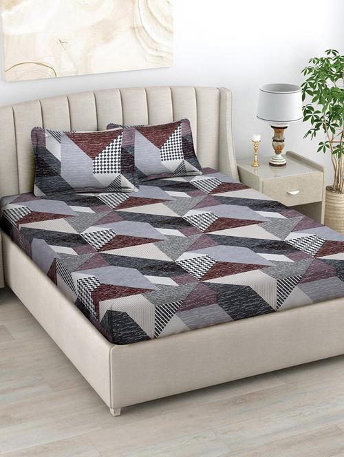 fabinaliv printed king size double bedsheet with 2 pillow covers - 21393695 - Very Small Image - 1