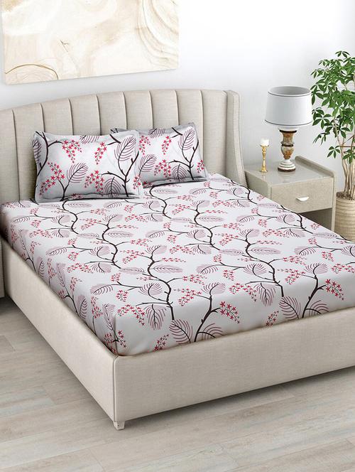 fabinaliv printed king size double bedsheet with 2 pillow covers - 21393697 - Very Small Image - 1