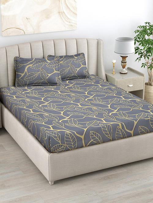 fabinaliv printed king size double bedsheet with 2 pillow covers - 21393699 - Very Small Image - 1