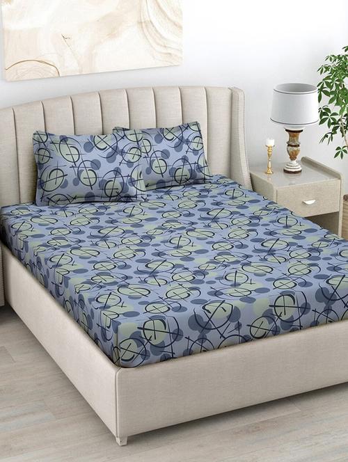 fabinaliv printed king size double bedsheet with 2 pillow covers - 21393713 - Very Small Image - 1
