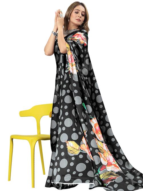 women printed casual saree with blouse - 21394724 - Very Small Image - 1