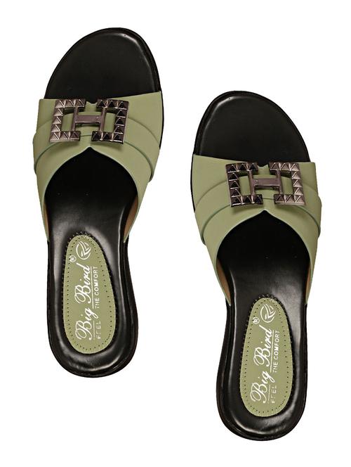 women green slip on sandal - 21394967 - Very Small Image - 1