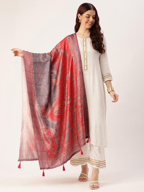 women printed dupatta - 21395419 - Very Small Image - 1