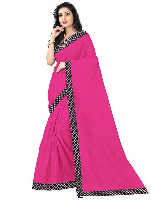 pink handloom saree - 21396182 - Very Small Image - 1