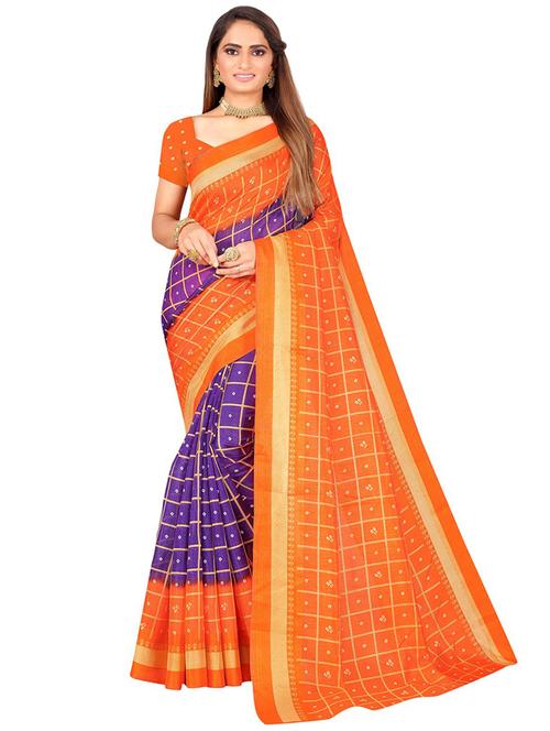 purple art silk chettinadu saree - 21396355 - Very Small Image - 1