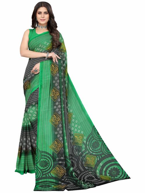 women printed georgette saree - 21396709 - Very Small Image - 1