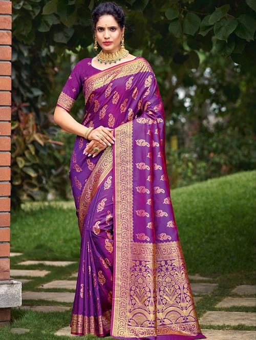 women self design banarasi saree - 21397453 - Very Small Image - 1