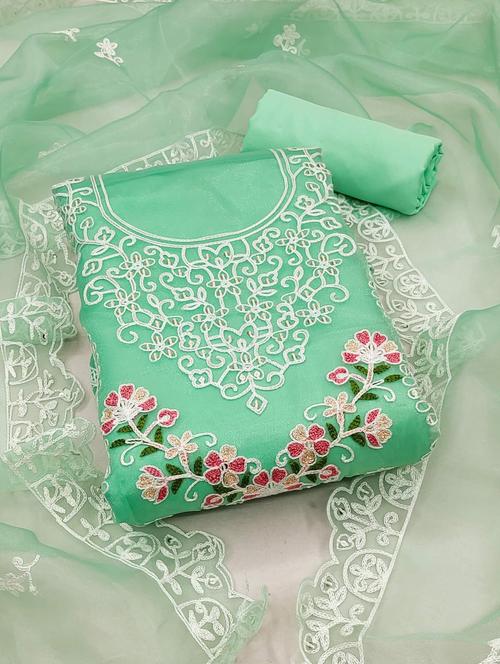 embroidered unstitched suit set - 21397830 - Very Small Image - 1