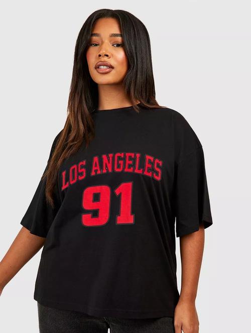 printed round neck oversized t-shirt - 21398020 - Very Small Image - 1
