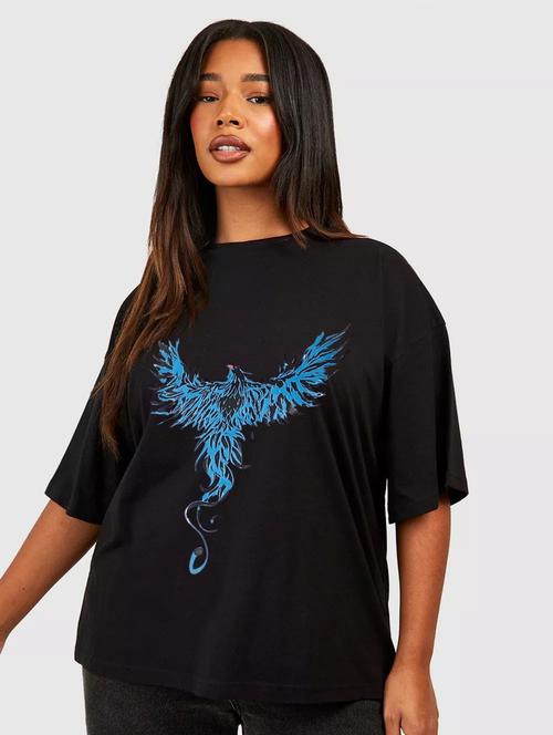 printed round neck oversized t-shirt - 21398046 - Very Small Image - 1