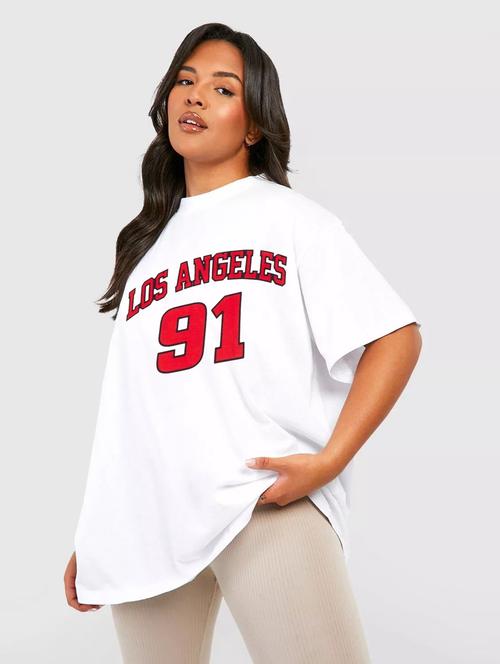 printed round neck oversized t-shirt - 21398092 - Very Small Image - 1