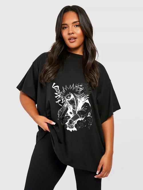 printed round neck oversized t-shirt - 21398113 - Very Small Image - 1