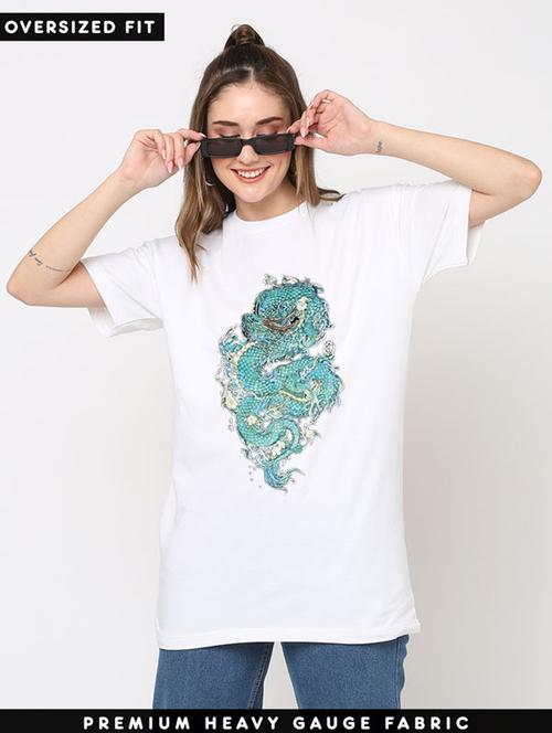 printed round neck oversized t-shirt - 21398179 - Very Small Image - 1