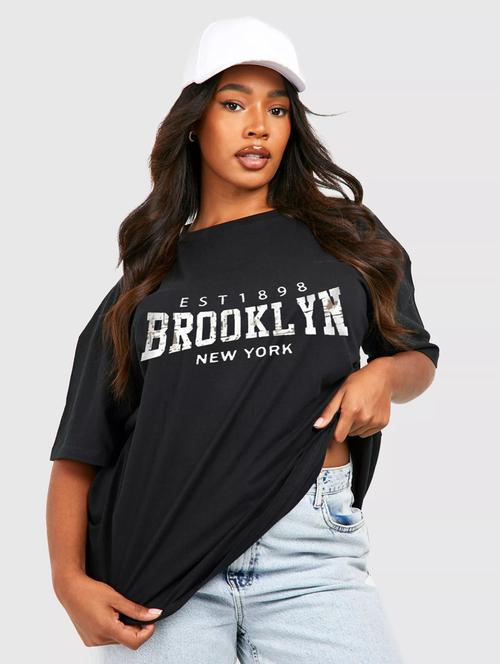 printed round neck oversized t-shirt - 21398190 - Very Small Image - 1
