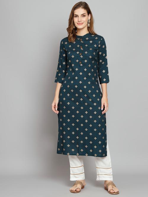 women printed kurta pant set - 21399060 - Very Small Image - 1