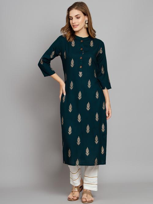 women printed kurta pant set - 21399063 - Very Small Image - 1