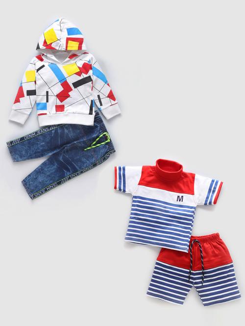 pack of 2 kids multi colored denim twin sets - 21399233 - Very Small Image - 1