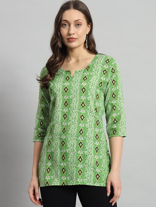 women three quarter sleeve printed straight kurta - 21399863 - Very Small Image - 1