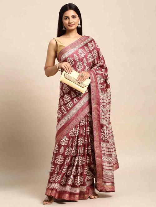 women printed saree - 21400876 - Very Small Image - 1