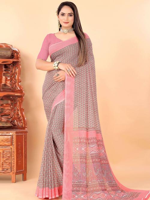 women printed saree - 21400881 - Very Small Image - 1