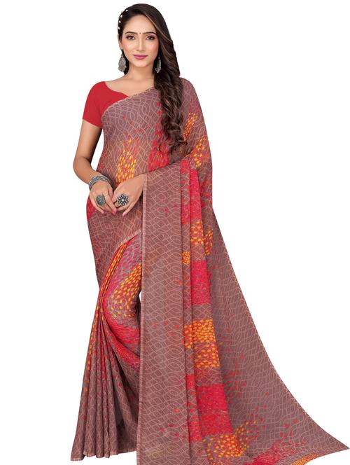 women printed saree - 21400917 - Very Small Image - 1