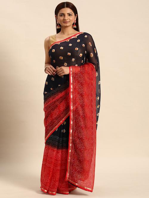 women printed saree - 21400975 - Very Small Image - 1
