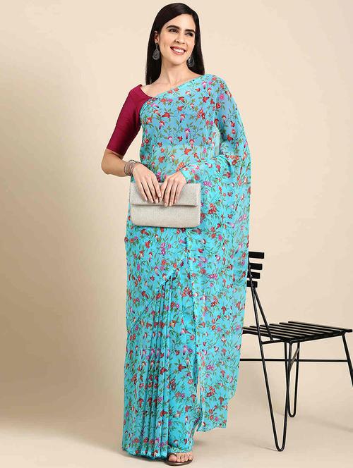 women printed saree - 21401078 - Very Small Image - 1
