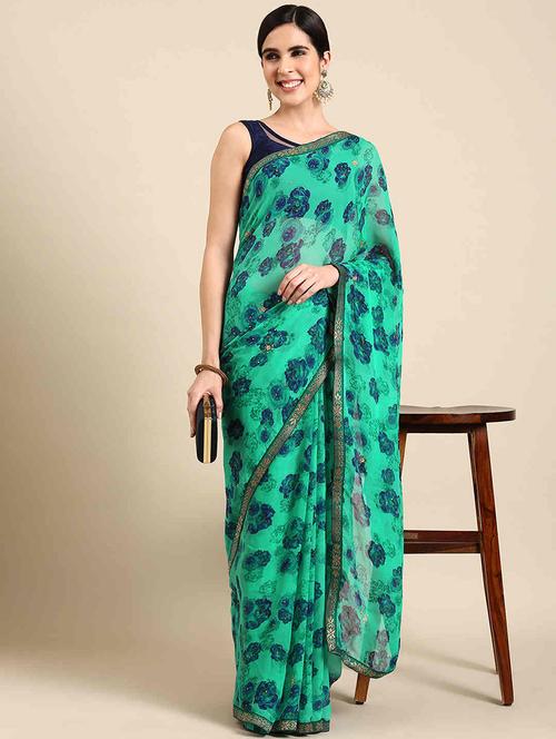 women printed saree - 21401085 - Very Small Image - 1