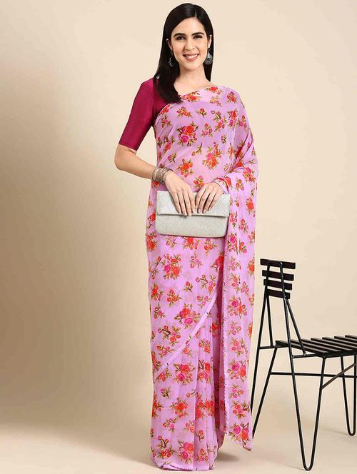 women printed saree - 21401111 - Very Small Image - 1