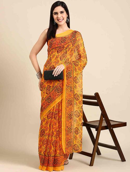 women printed saree - 21401167 - Very Small Image - 1
