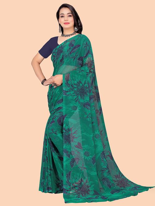 women printed saree - 21401235 - Very Small Image - 1