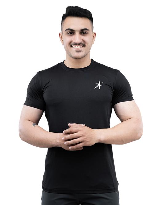 men solid slim fit sports t-shirt - 21401587 - Very Small Image - 1