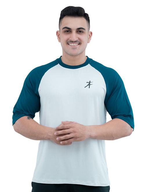 men color block three fourth sleeve t-shirt - 21401608 - Very Small Image - 1