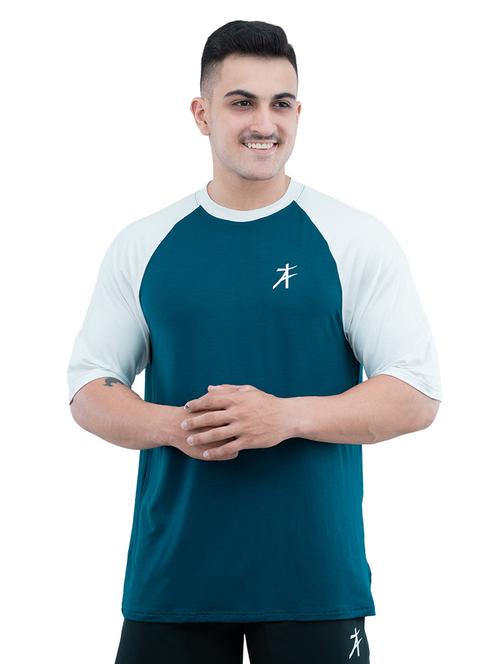 men color block round neck t-shirt - 21401609 - Very Small Image - 1